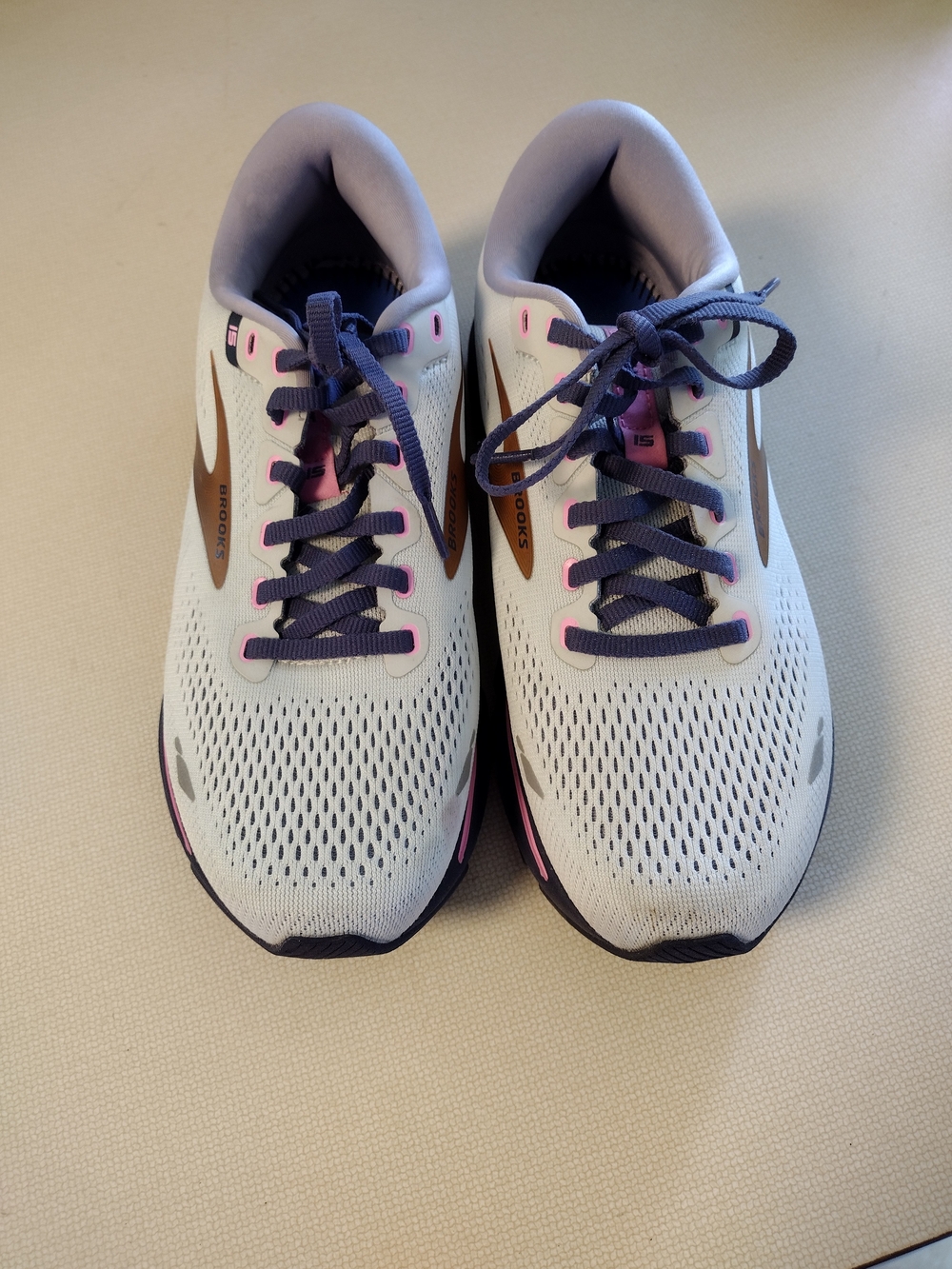 Brooks Women's Running Shoes - White with Purple Accents